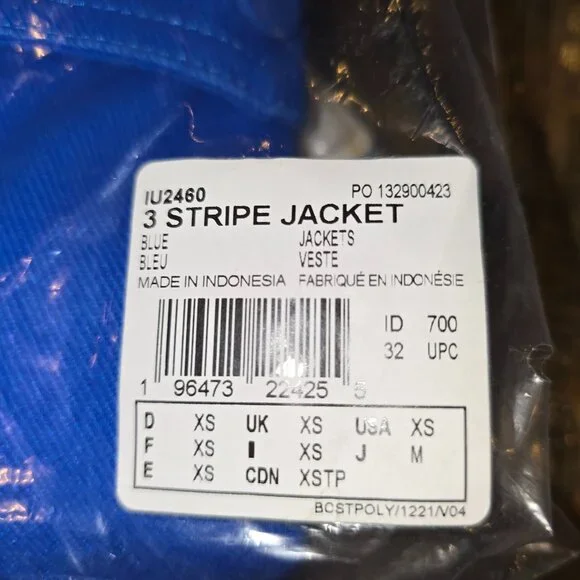 Adidas Kseniaschnaider 3-Stripes Dyed Women's Jacket, various sizes, NWT - Picture 9 of 9